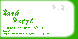 mark metzl business card